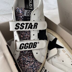 Worn 2x Golden Goose White and Navy Sneakers